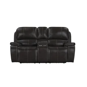 Brookings Console Loveseat W Dual Recliners-Charcoal