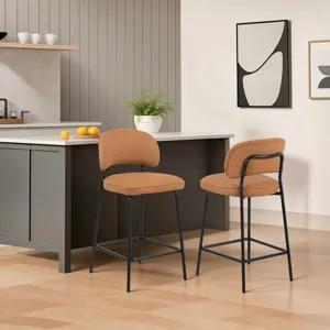 Blythe Orange Vegan Leather Counter Chair(2 Per Carton)