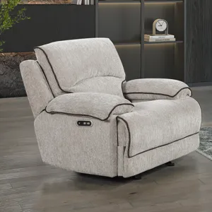 Camden Motion-Brown Camden Glider Recliner W/Power Headrest & Footrest-Brown