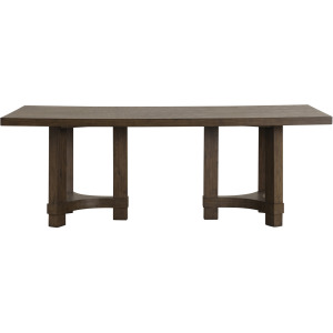 Cityscape Rectangle Dining Table Base-Walnut