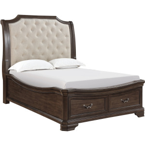 Lyndhurst Storage Footboard & Slats Walnut - Queen