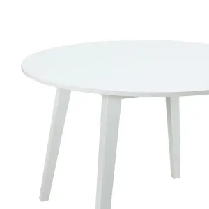 Trellis 5 PC Round Dining Set, Table & 4 Chairs White