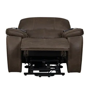 Brookings Power Lift Recliner W Heat & Massage-Brown