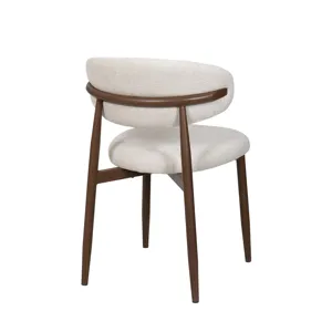 Royce Side Chair W Walnut Metal Frame-Beige(2 Per Carton)