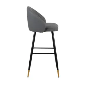 Oliver Gray Vegan Leather Bar Chair(2 Per Carton)