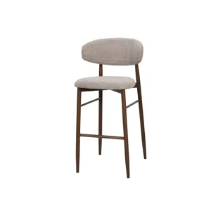 Royce Bar Chair W Walnut Metal Frame Toast(2 Per Carton)