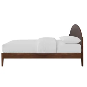 Rowland Solid Wood Arched Headboard-Walnut - Queen