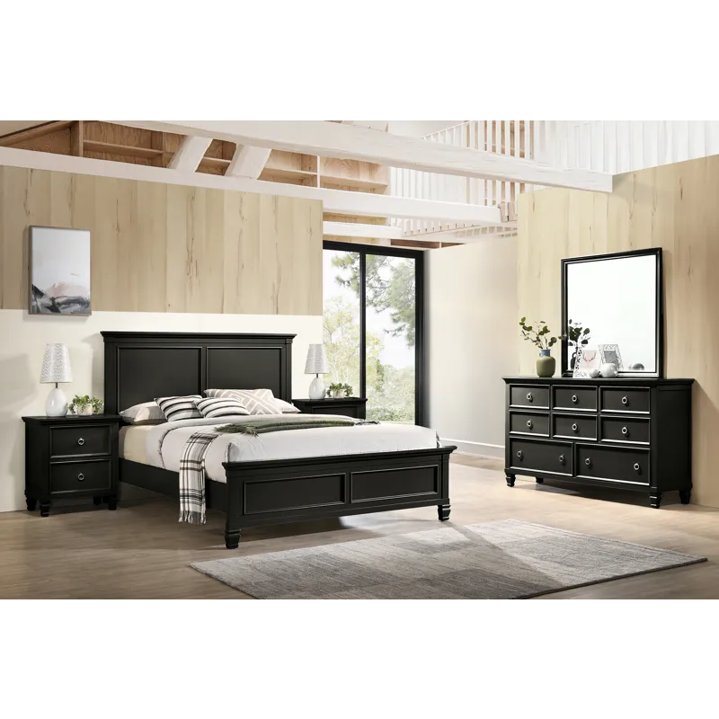 Tamarack Black 6/0 Wk 5pcs B/Dresser/Mirror/2 Nightstands