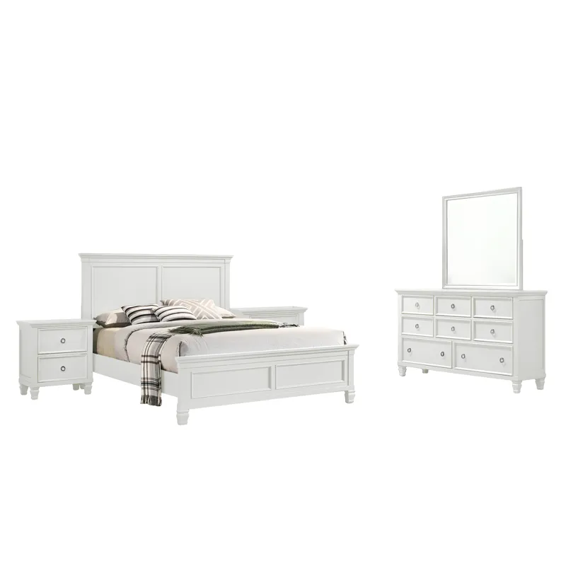 Tamarack White 5pcs Bed/Dresser/Mirror/2 Nightstands - King