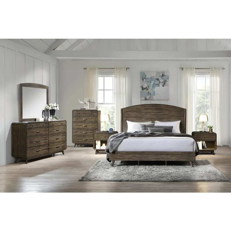 Rex 6/0 Wk 6pcs B/Dresser/Mirror/Chest/2 Nightstands