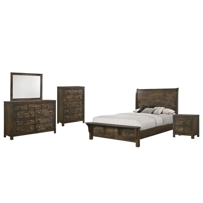 Blue Ridge-6/6 Ek 5pcs B/Dresser/Mirror/Chest/Nightstand