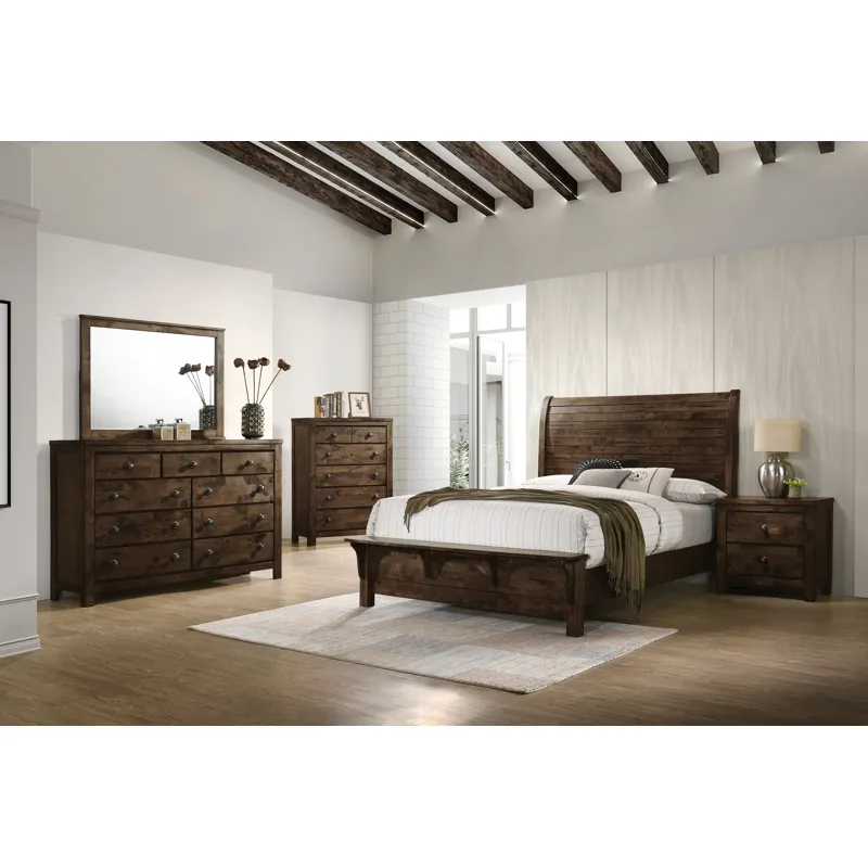Blue Ridge 6/6-6/0 K Headboard-Rustic Gray