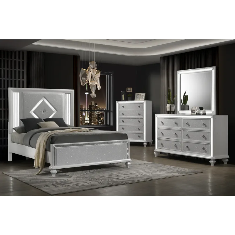 Stardust 5/0 Q 4pcs B/Dresser/Mirror Chest