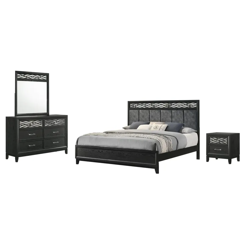 Obsidian 6/6e K 4pcs B/Dresser/Mirror/Nightstand