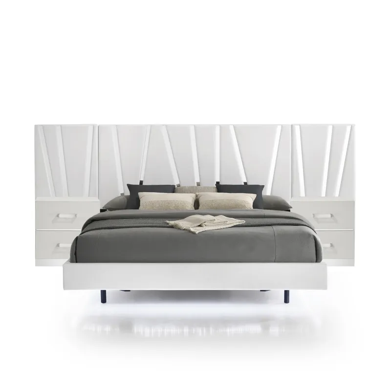 Europa Bed With 2 Nightstand & Panels - King