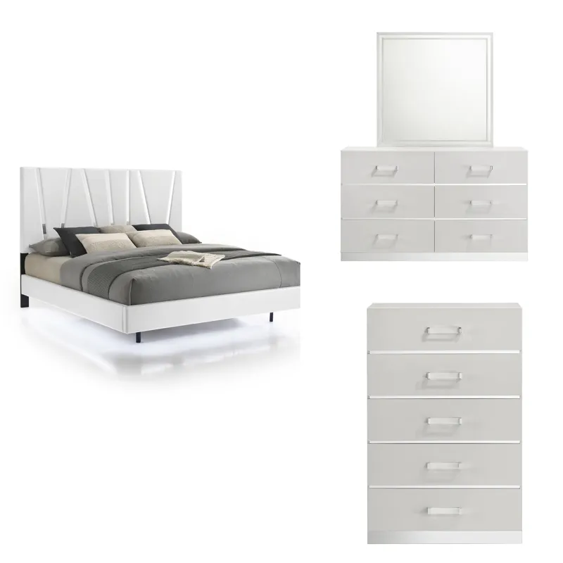 Europa 6/6 Ek 4pcs B/Dresser/Mirror/Chest