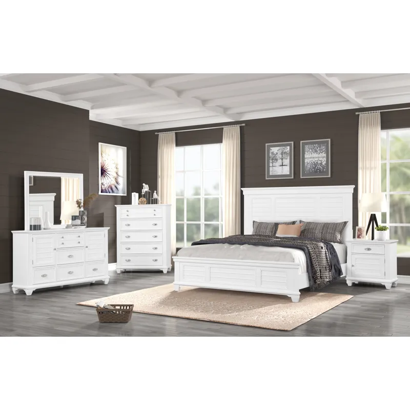 Jamestown 5''0"/6''6"  Q/Ek Stg Bed Rails- White