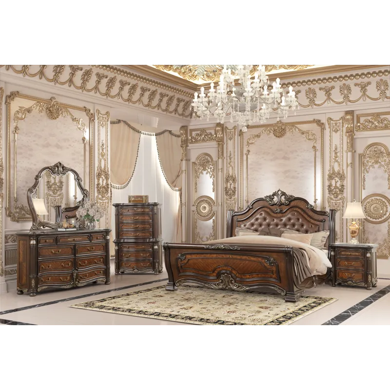 Bella Notte Padded Sleigh Bed Eastern 5pcs B/Dresser/ - King