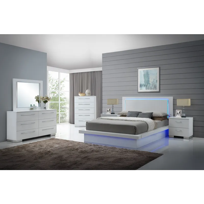 Sapphire 5/0 Q 6pcs B/Dresser/Mirror/Chest/2 Nightstands