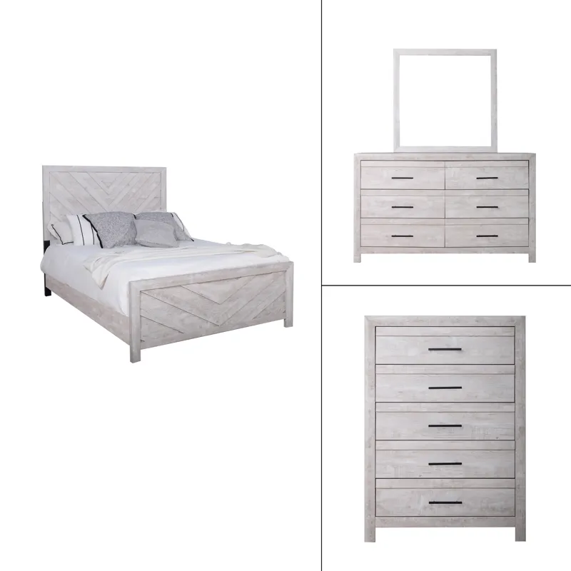 Biscayne 5/0 Q 4pcs B/Dresser/Mirror Chest