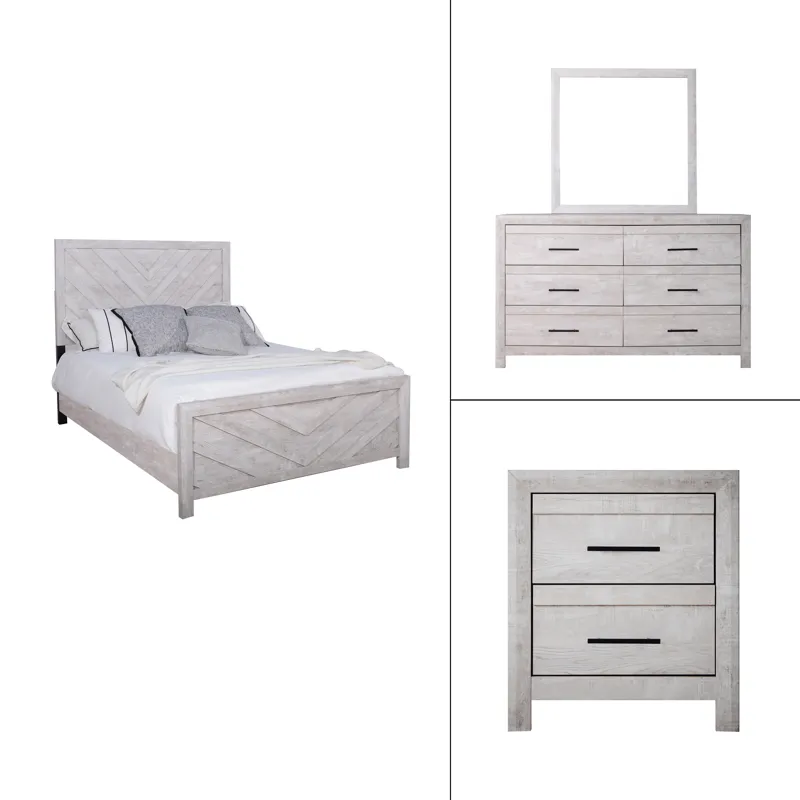 Biscayne 5/0 Q 4pcs B/Dresser/Mirror Nightstand