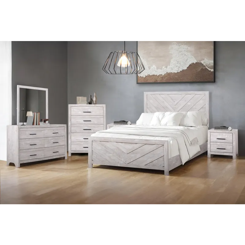 Biscayne 5/0 Q 6pcs B/Dresser/Mirror/Chest/2 Nightstands