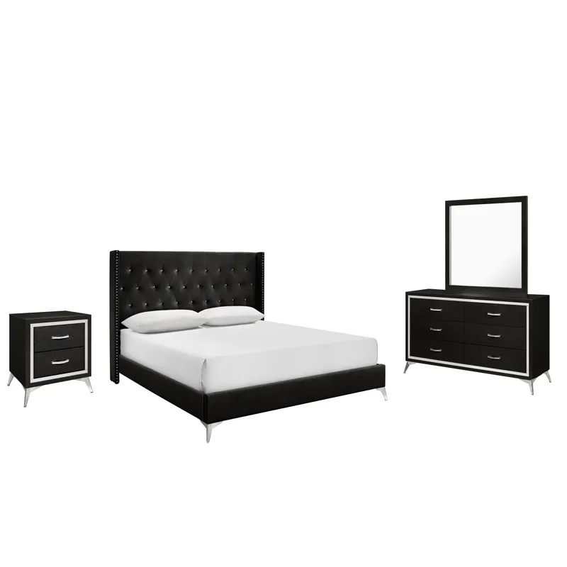 Huxley-6/6 Ek 4pcs B/Dresser/Mirror/Nightstand