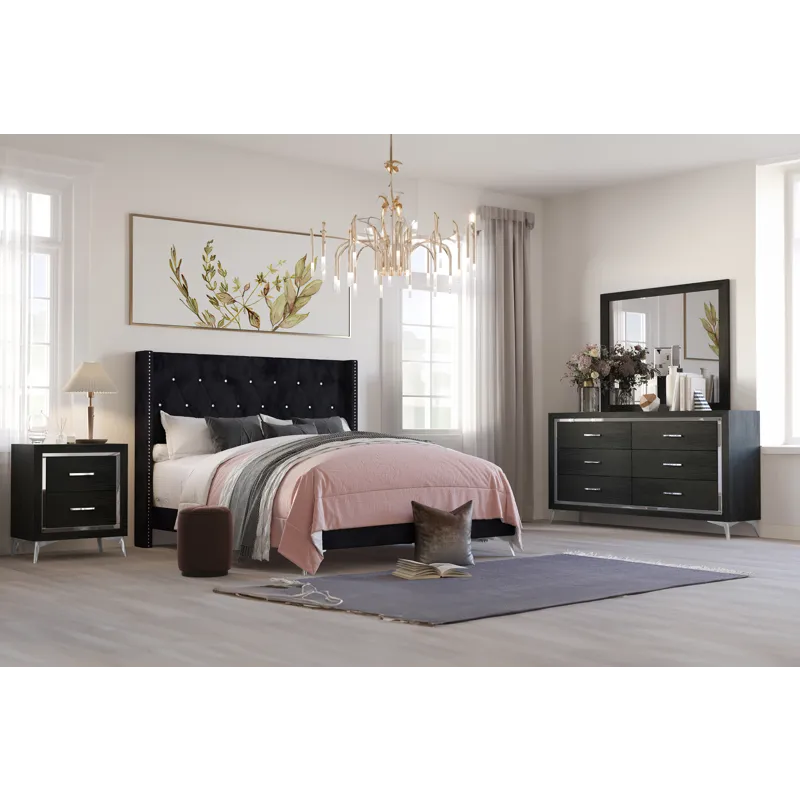 Huxley 6/0 Wk 4pcs B/Dresser/Mirror Nightstand