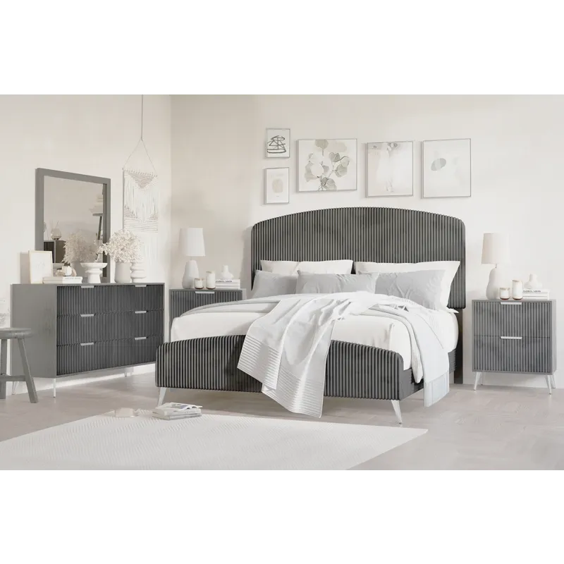 Kailani Gray 5/0 Q 5pcs B/Dresser/Mirror/2 Nightstands