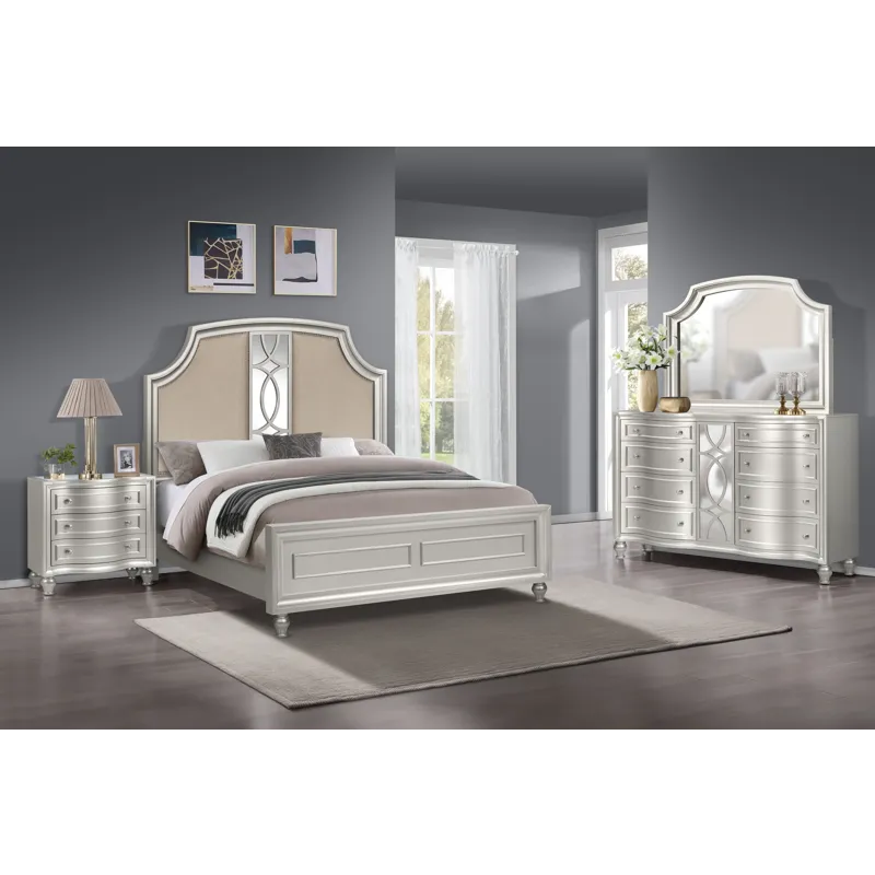 Reflections 5/0 Q 4pcs B/Dresser/Mirror Nightstand