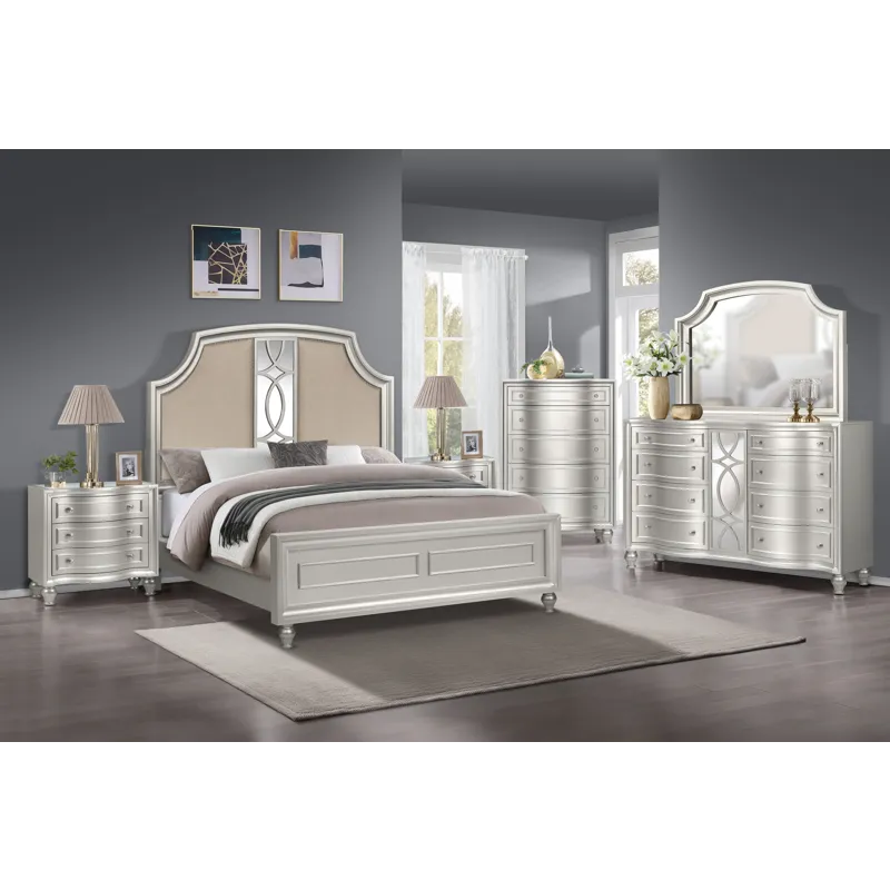 Reflections 5/0 Q 6pcs B/Dresser/Mirror/Chest/2 Nightstands