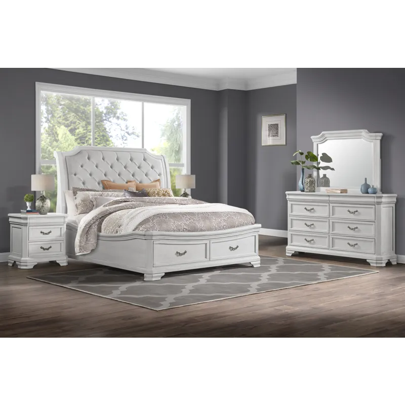 Lyndhurst White 5/0 Q 5pcs B/Dresser/Mirror/2 Nightstands