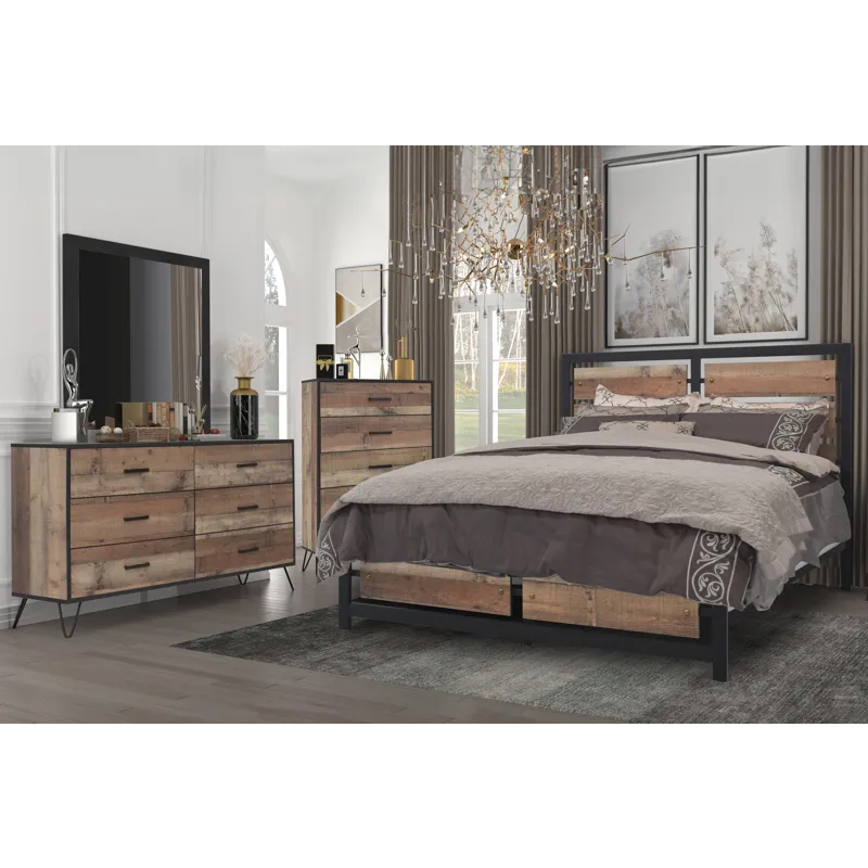 Elk River 5/0 Q 4pcs B/Dresser/Mirror Chest