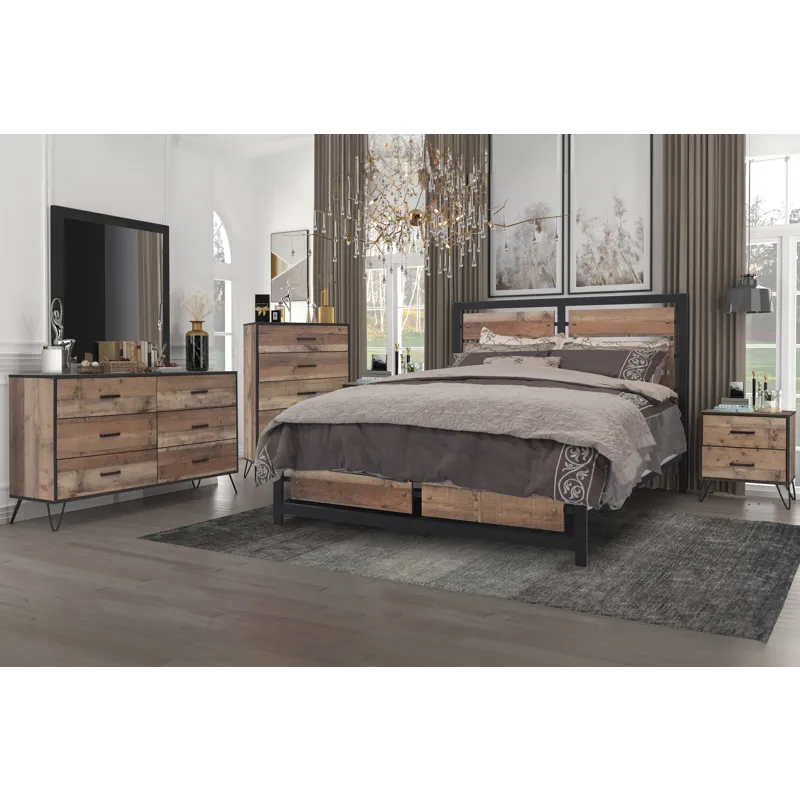 Elk River 5/0 Q 6pcs B/Dresser/Mirror/Chest/2 Nightstands