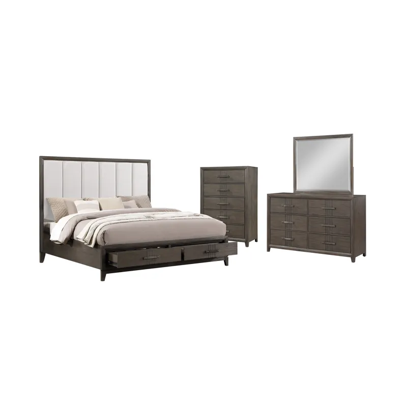 Landon 6/6 Ek 4pcs B/Dresser/Mirror/Chest