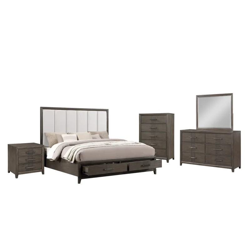 Landon 6/6 Ek 5pcs B/Dresser/Mirror/Chest/Nightstand