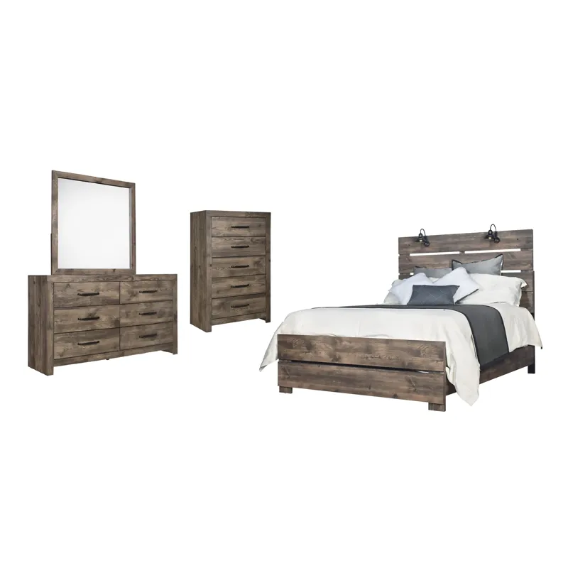 Misty Lodge 6/6 Ek 4pcs B/Dresser/Mirror/Chest