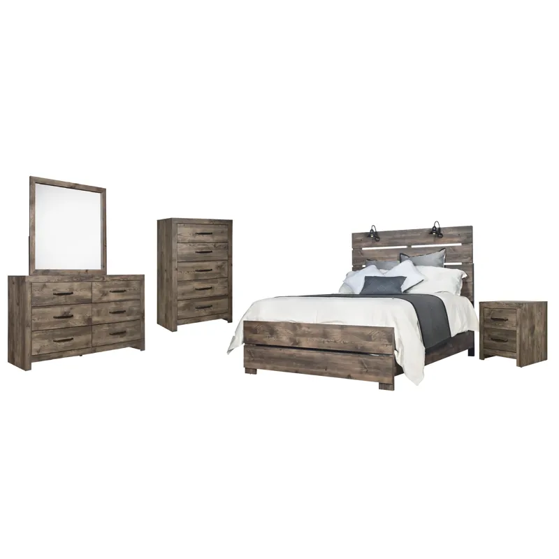 Misty Lodge 6/6 Ek 5pcs B/Dresser/Mirror/Chest/Nightstand