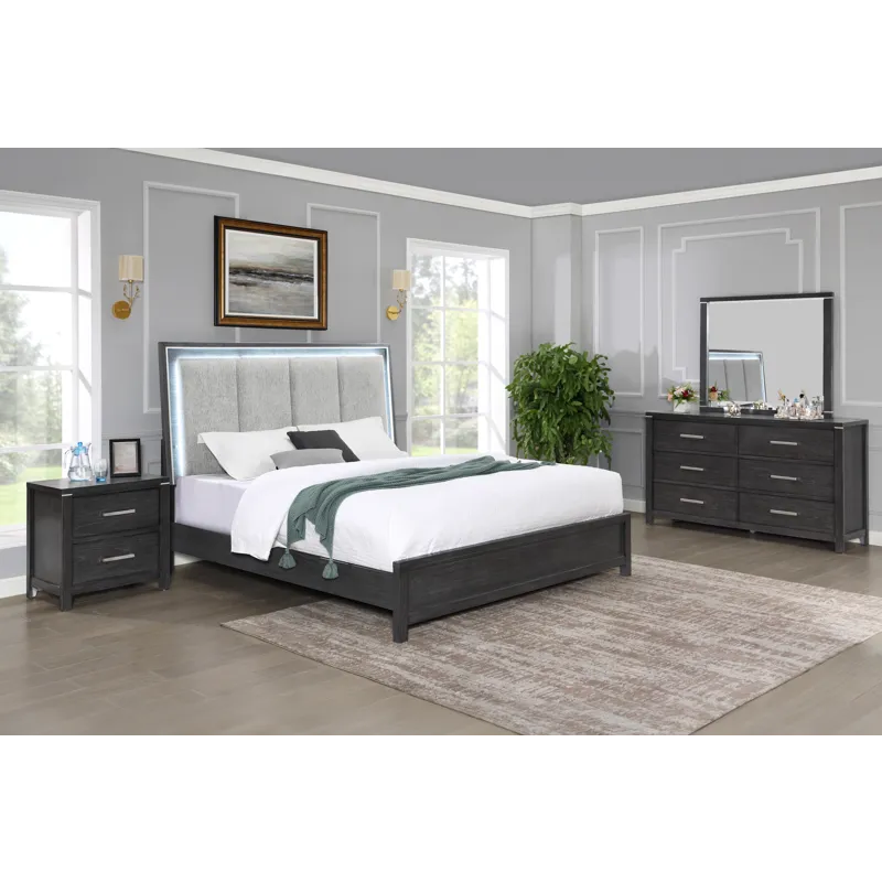 Odessa 6/0 Wk 4pcs B/Dresser/Mirror Nightstand