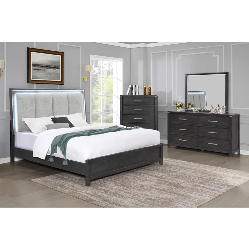 Odessa 5/0 Q 4pcs B/Dresser/Mirror Chest
