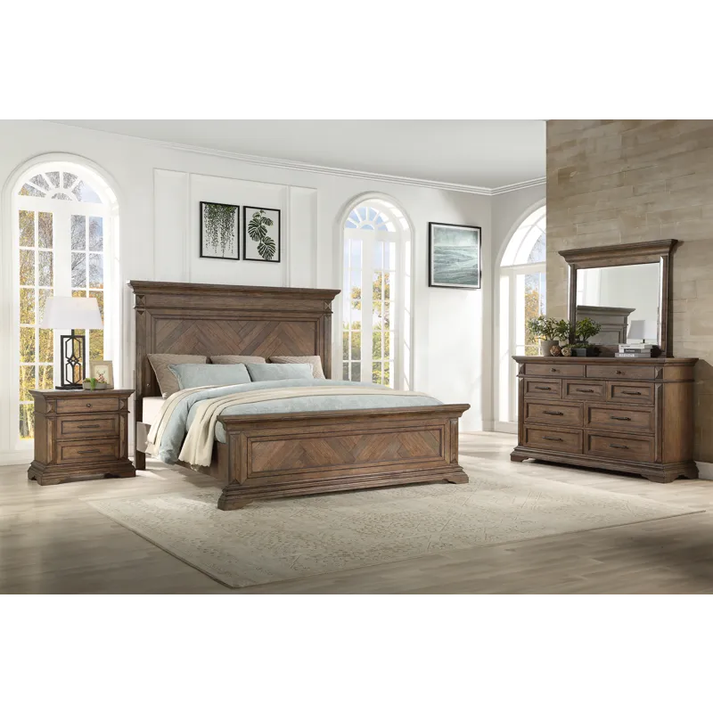 Mar Vista 4pc-Bed, R, R, S-Walnut - California King