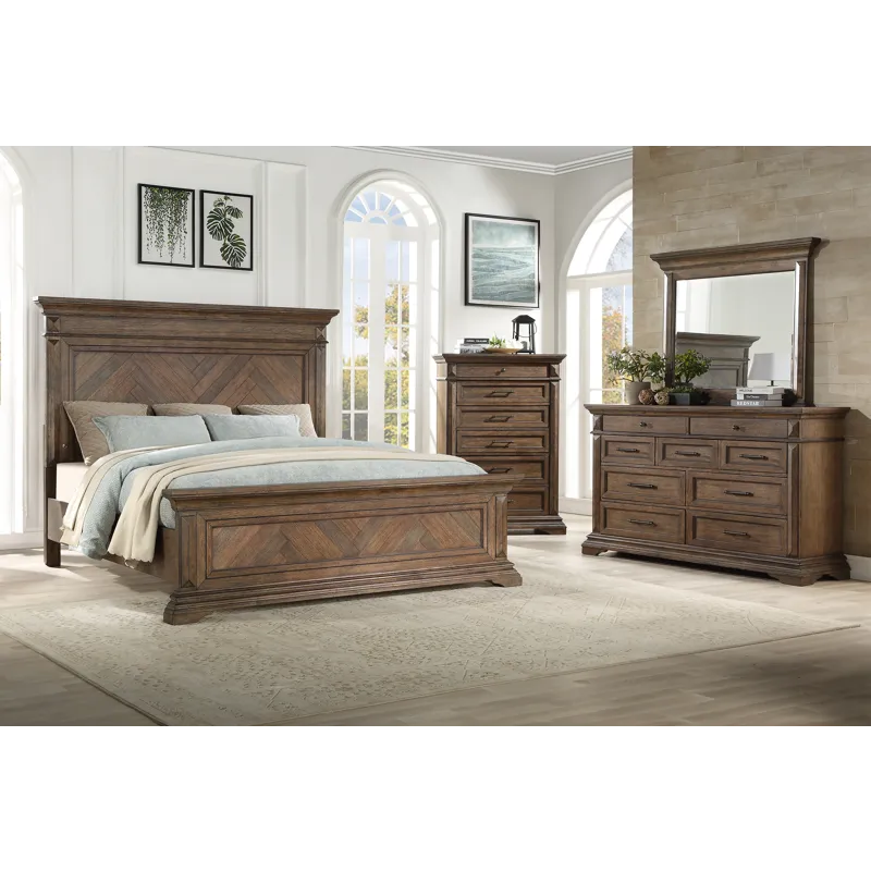 Mar Vista 4pc-Bed, R, R, H-Walnut - Queen