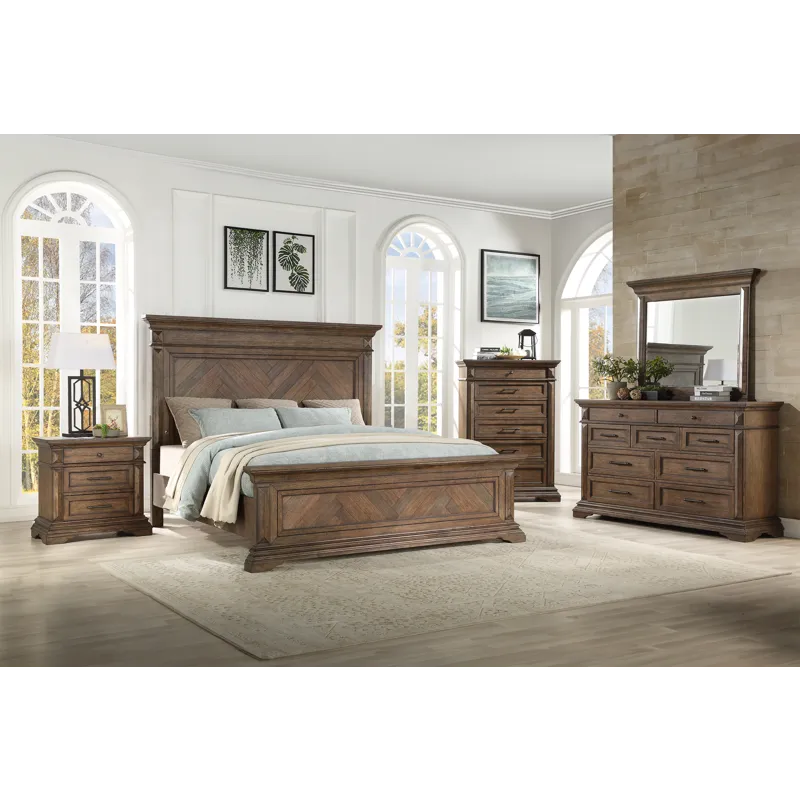 Mar Vista 5pc-Bed, R, R, S, H-Walnut - Queen