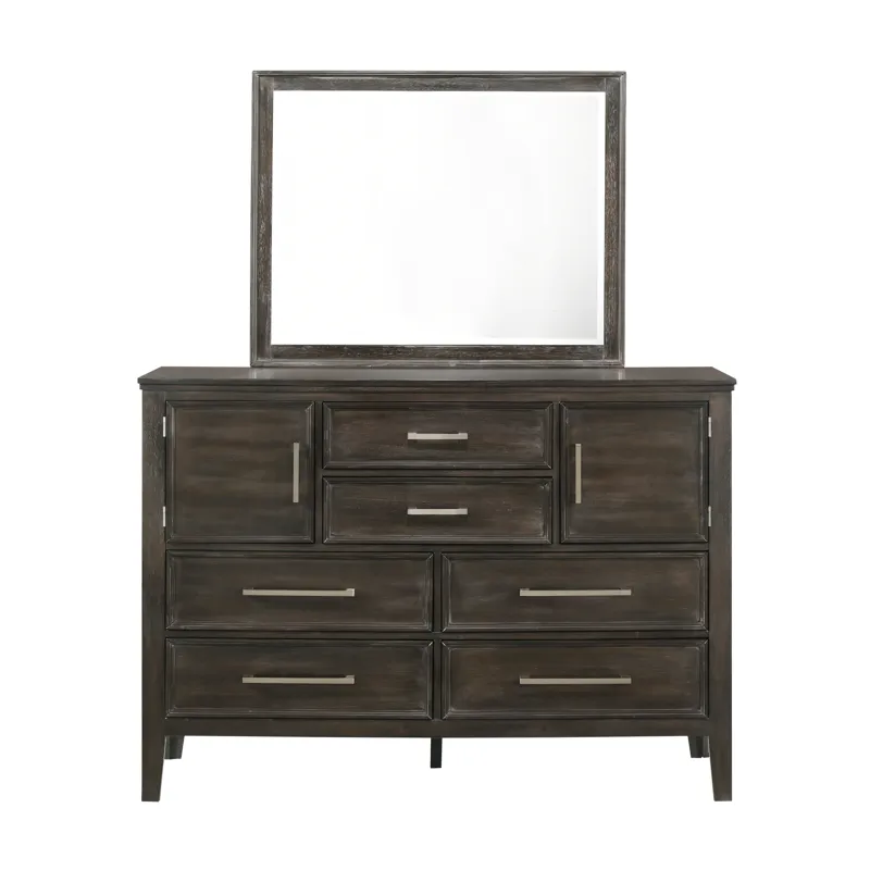 Andover 2pc Dresser & Mirror Set Nutmeg