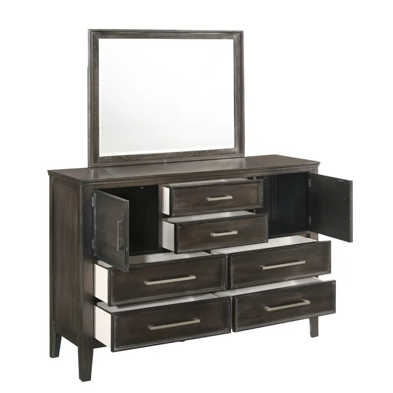 Andover 2pc Dresser & Mirror Set Nutmeg