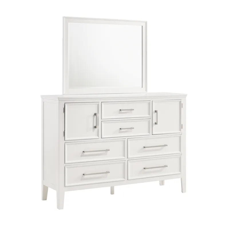Andover 2pc Dresser & Mirror Set White