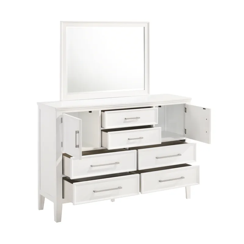 Andover 2pc Dresser & Mirror Set White