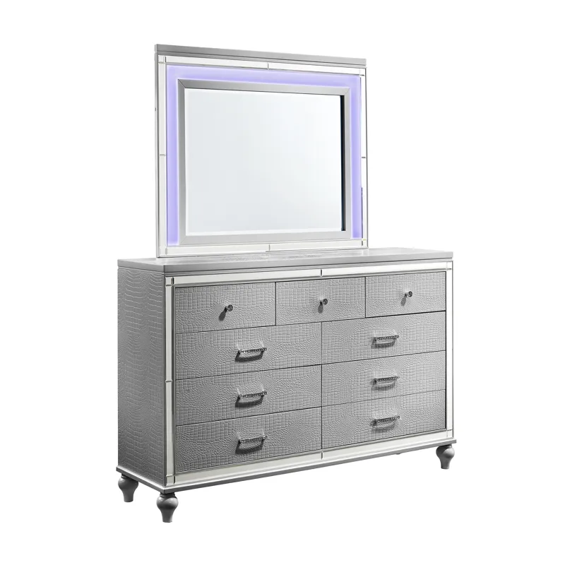 Valentino Silver 2 PCS Dresser Mirror