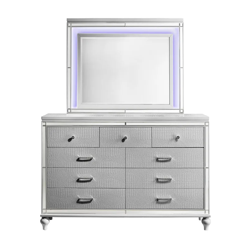 Valentino Silver 2 PCS Dresser Mirror