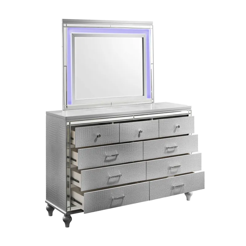 Valentino Silver 2 PCS Dresser Mirror
